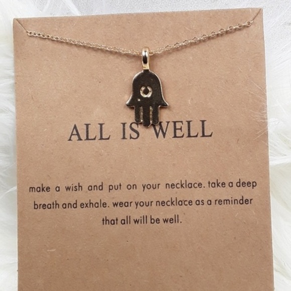 Jewelry - Goldtone Hamsa Gift Necklace